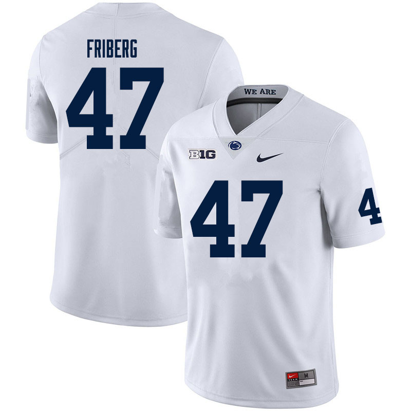 NCAA Nike Men's Penn State Nittany Lions Tommy Friberg #47 College Football Authentic White Stitched Jersey JQZ5598BX